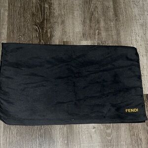 Fendi Black and Gold dust bag, wallet size.